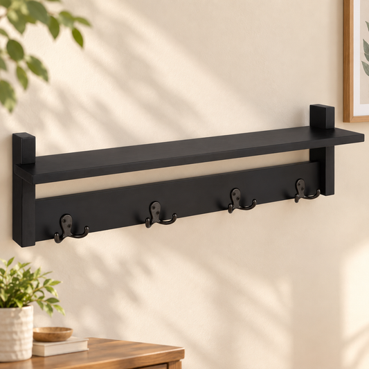 Wall Mounted Coat Rack Shelf