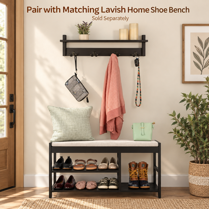 Wall Mounted Coat Rack Shelf