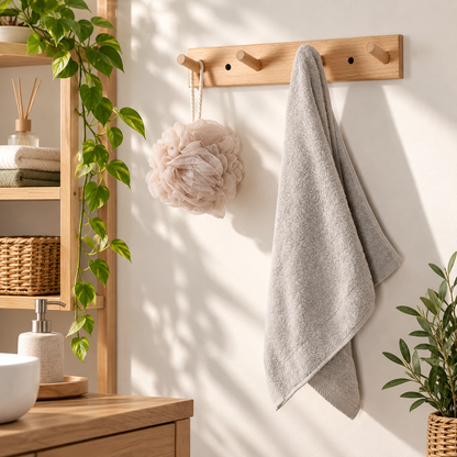 Wooden Wall Coat Hook Rack