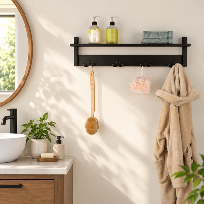 Wall Mounted Coat Rack Shelf